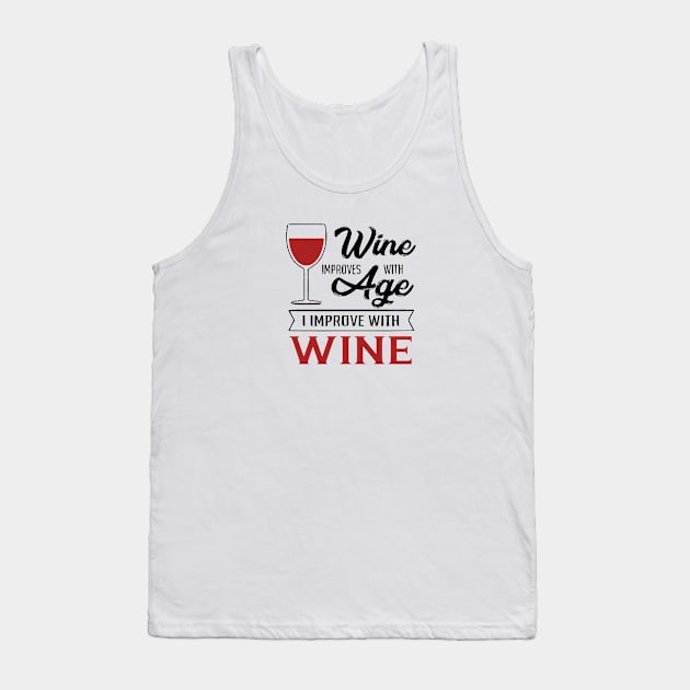 Wine Humour Tank Top by NomesInk